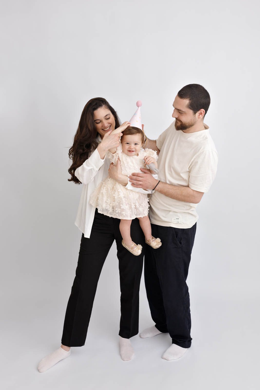 Parents celebrating their baby — family session in Tbilisi